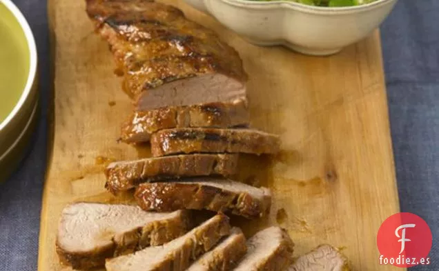 Acristalamiento De Lomo De Cerdo Con Succotash