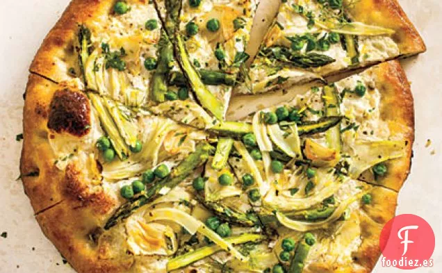 Pizza de Verduras de Primavera con Gremolata