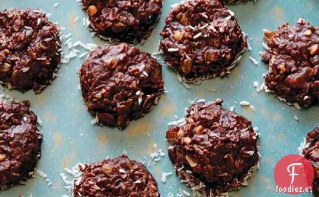 Galletas sin Hornear de Mantequilla de Maní con Avena y Semillas de Lino