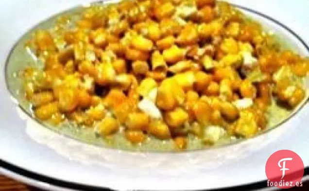 Maíz Dulce con Ajo y Queso Azul