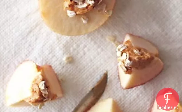 Manzana rellena de Mantequilla de Maní