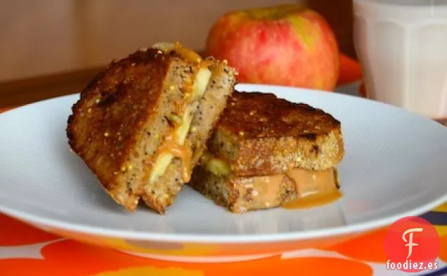 Sándwich De Mantequilla De Maní Y Plátano