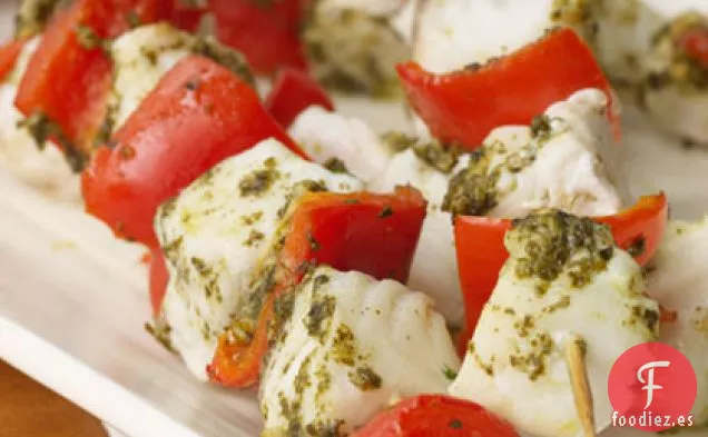 Pinchos de Pesto de Fletán