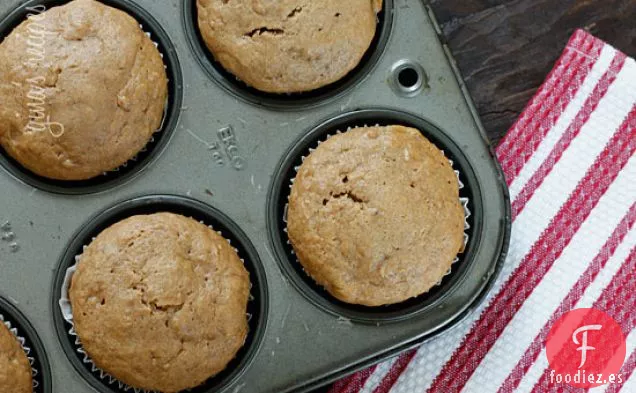 Muffins de Plátano con Mantequilla de Maní