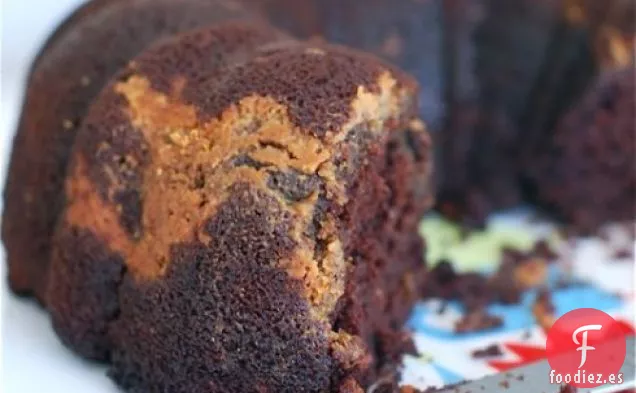 Pastel de Mantequilla de Maní con Remolino
