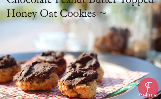Galletas de Avena con Miel y Mantequilla de Cacahuete y Chocolate