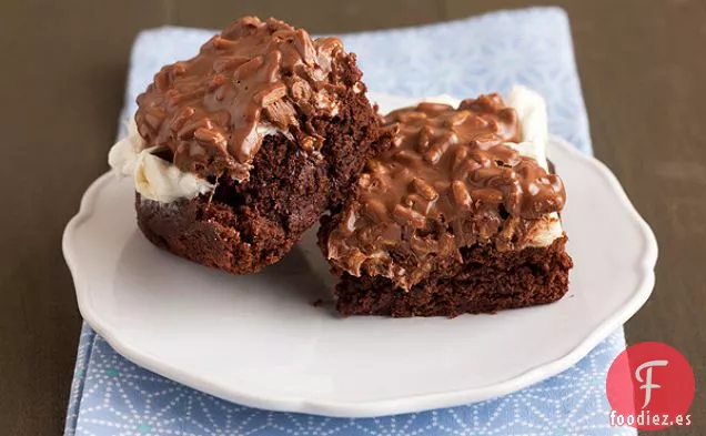 Brownies crujientes de Malvavisco con Mantequilla de Maní