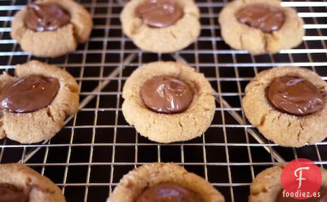 Galletas con Huellas Dactilares de Mantequilla de Maní y nutella