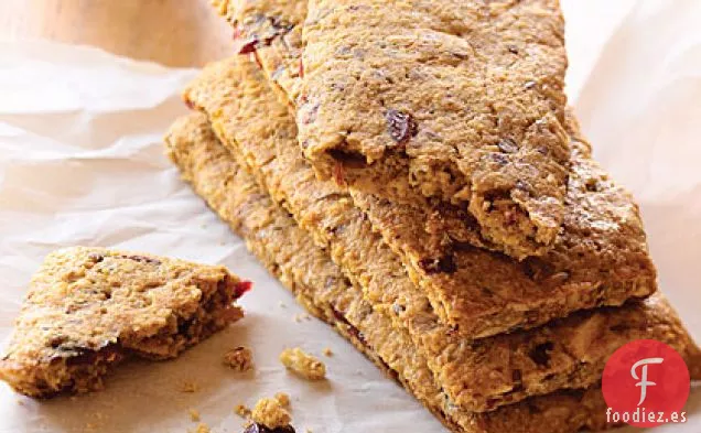 Barras de Mantequilla de Maní con Arándanos Rojos