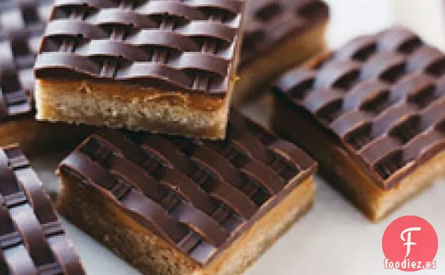 Cuadrados de Galletas de Mantequilla de Maní y Chocolate