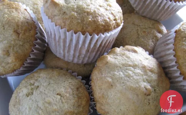 Muffins de Pan de Plátano con Mantequilla de Maní