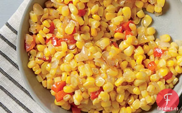 Salteado de Pimiento y Maíz