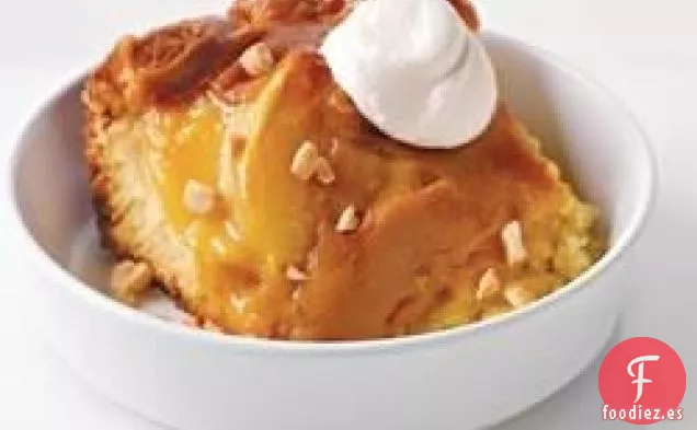 Pastel de Pudín de Manzana con Caramelo Caliente