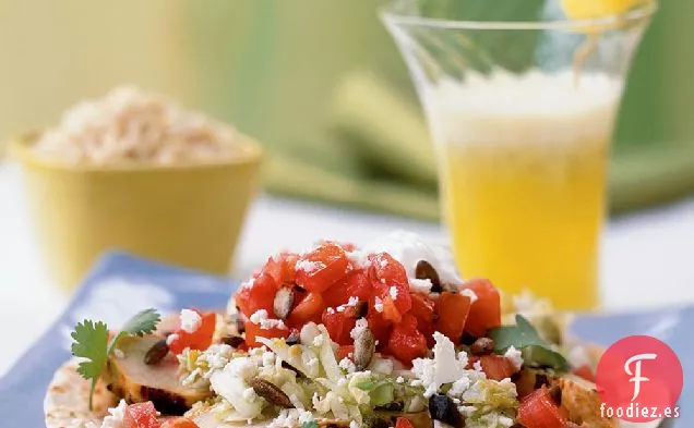 Tostadas de Pollo a La Parrilla