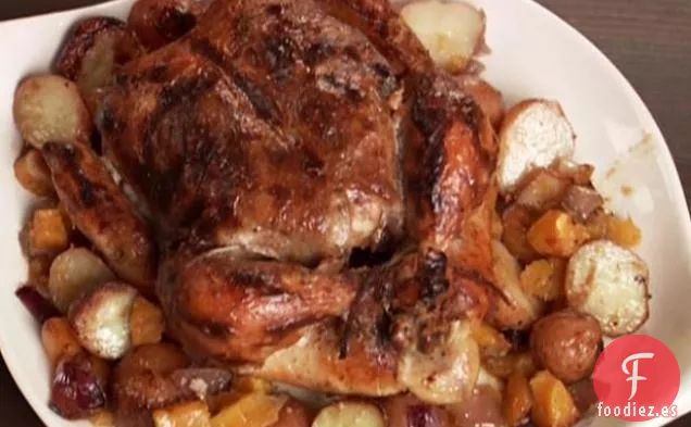 Pollo Garam Masala con Verduras Asadas