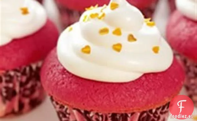 Mini Cupcakes de Terciopelo Rojo con Glaseado de Merengue Italiano