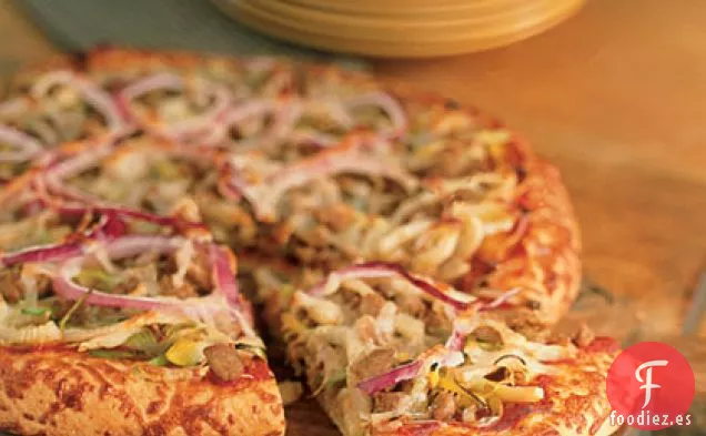 Salchichas De Pavo, Hinojo Y Pizza De Puerros