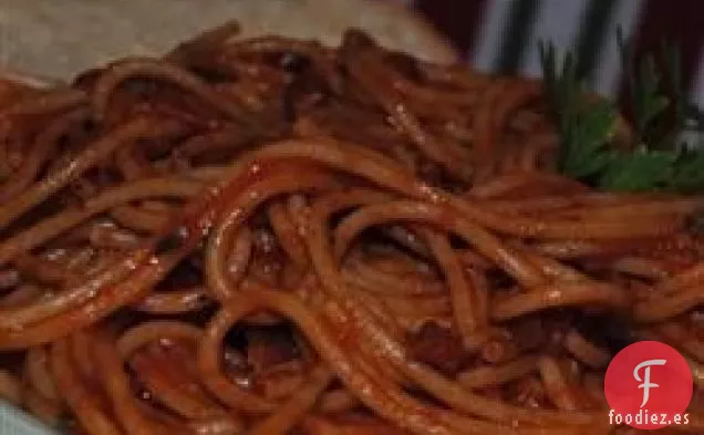 Espaguetis Al Amatraciana