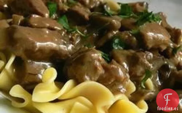 Stroganoff de Ternera de Cocción Lenta de Alyson