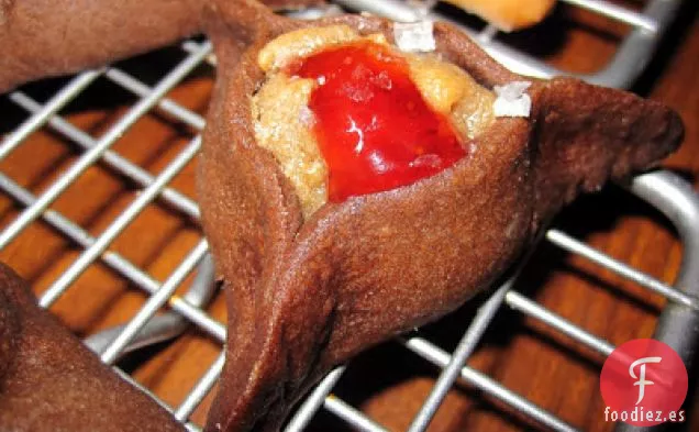 Hamantashen de Mantequilla de Cacahuete y Chocolate