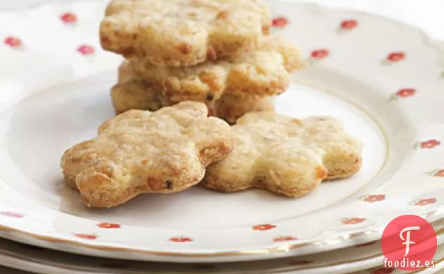 Galletas Saladas con Recortes de Queso Azul