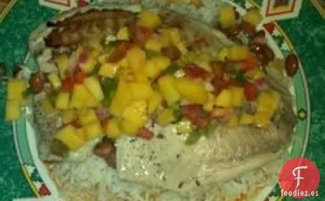 Salsa de Tilapia y Mango a la Parrilla