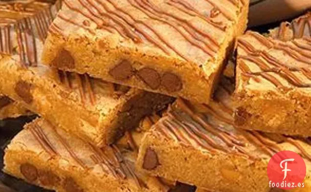 Blondies De Mantequilla De Maní Y Chispas De Chocolate Con Leche