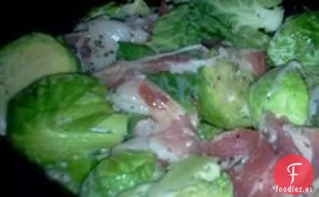 Coles de Bruselas Asadas de Arce con Tocino