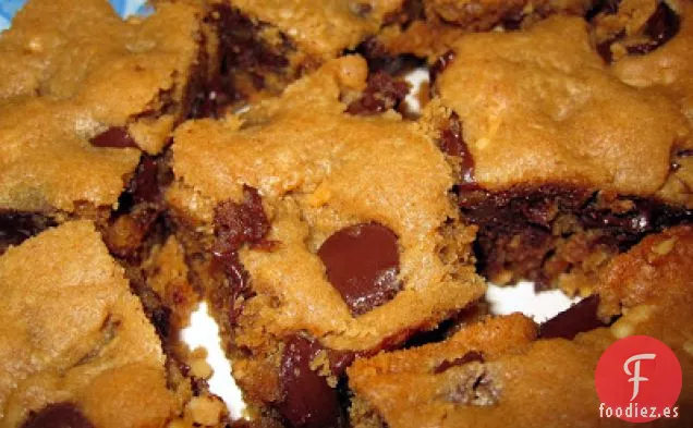 Barras de Chocolate con Chispas de Mantequilla de Maní