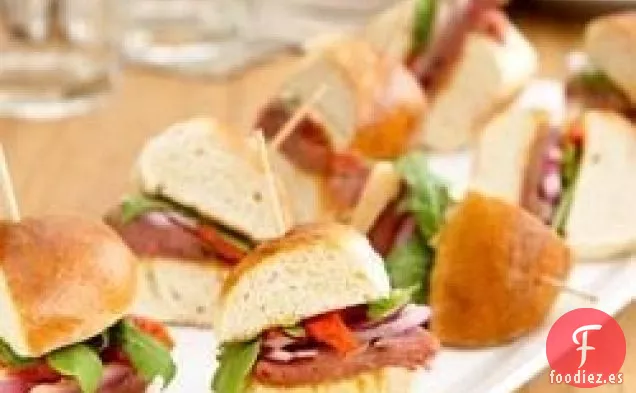 Bocadillos de Bagel Mediterráneos