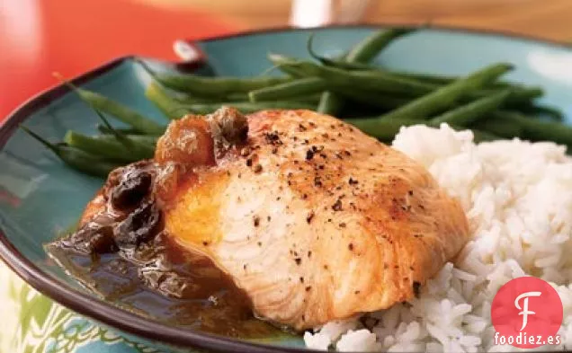 Filetes de Salmón a la Parrilla con Salsa Chutney al Curry