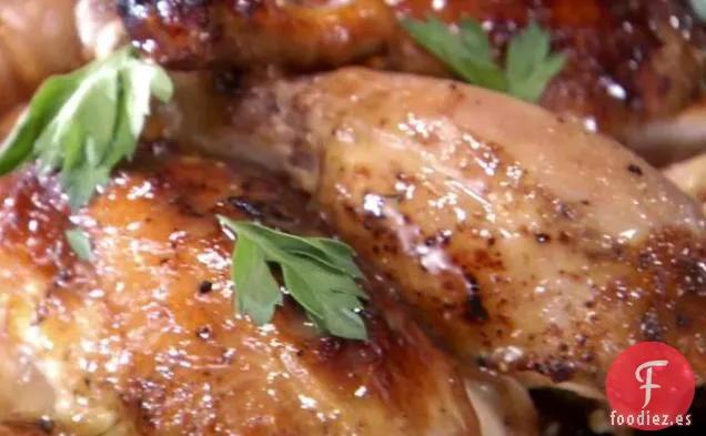 Pollo Asado con Salsa de Vinagre de Pimienta Negra