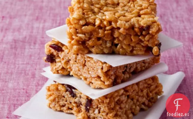 Dulces Crujientes de Arroz con Mantequilla de Maní