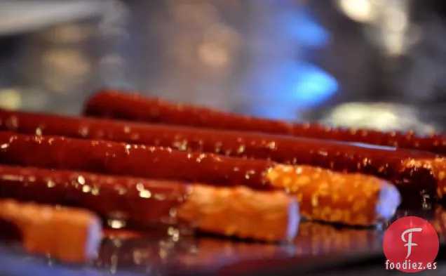 Pretzels de Mantequilla de Maní y Chocolate Negro