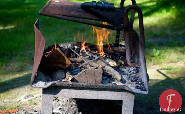 Brochetas De Maní Con Arroz De Coco