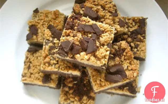 Barras de Mantequilla de Maní y Chocolate