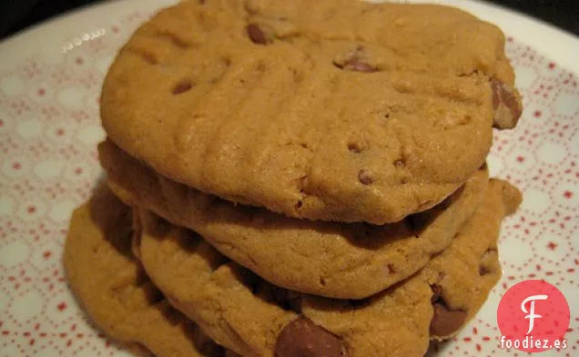 Galletas con Chispas de Chocolate y Mantequilla de Maní