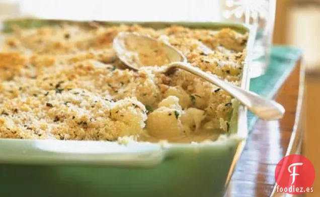 Coliflor a la Crema con Cobertura de Miga de Pasto