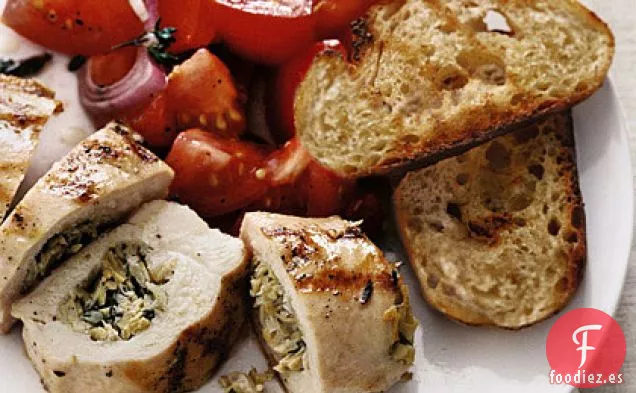 Pechugas de Pollo Rellenas con Ensalada de Tomate