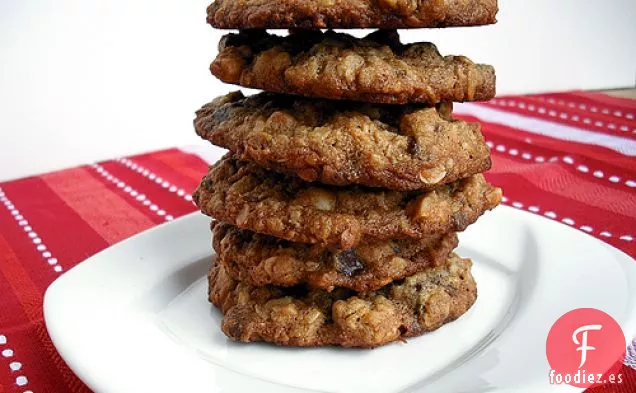 Galletas de Chocolate con Trozos de Avena y Mantequilla de Maní