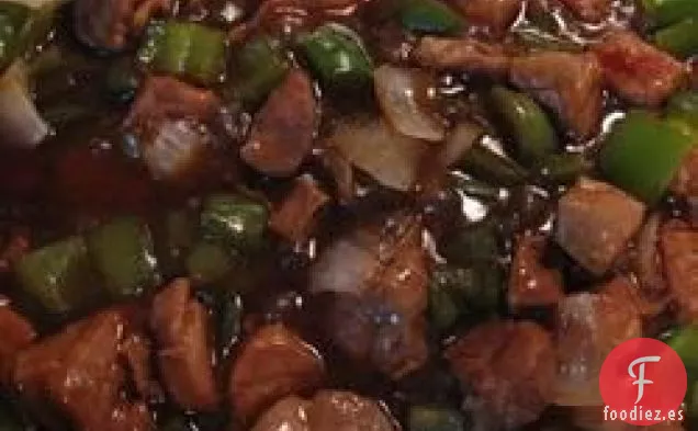 Carne de Cerdo con Miel y Pimientos