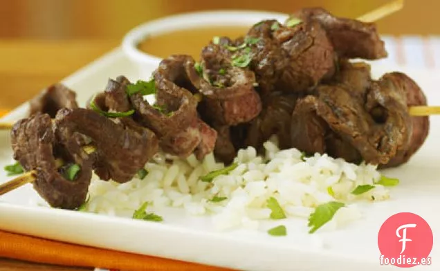 Sate de Ternera con Salsa de Maní