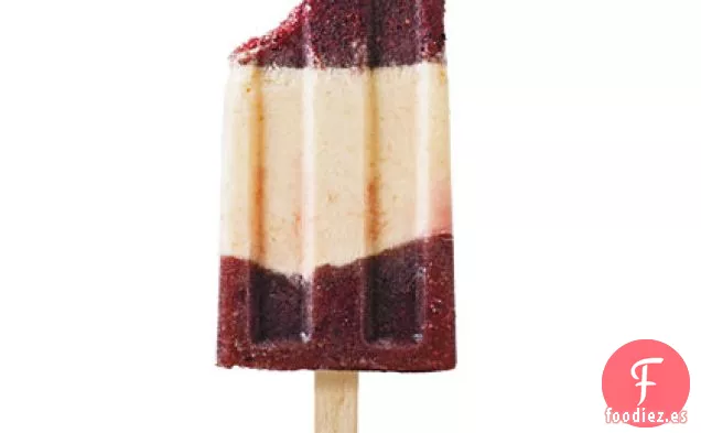 Paletas de Hielo de Arándano y Melocotón