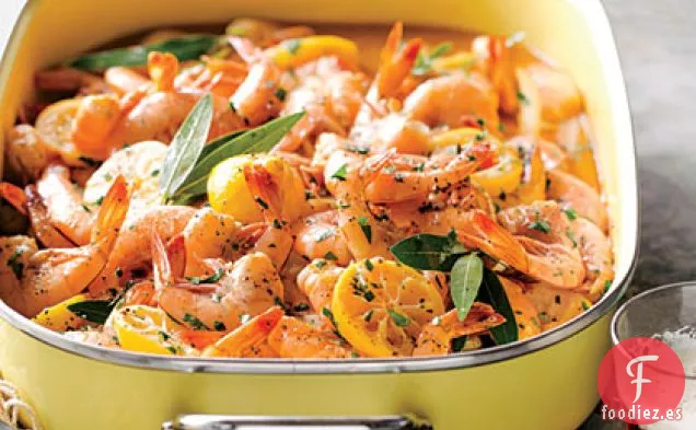 Camarones a la barbacoa Estofados con cerveza