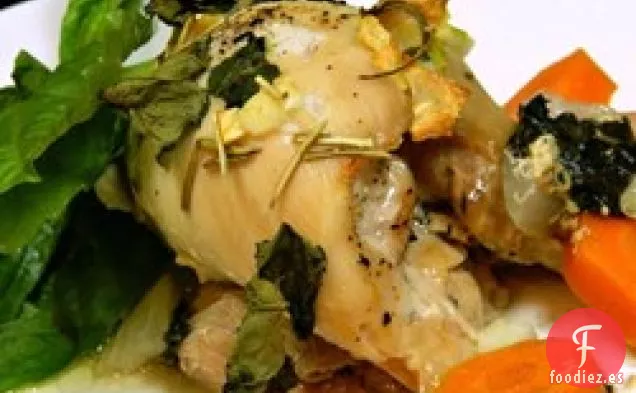 Muslos de Pollo al Horno con Ajo y Albahaca