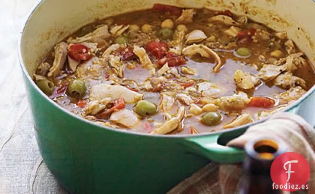 Estofado de Pollo, Quinua y Aceitunas Verdes