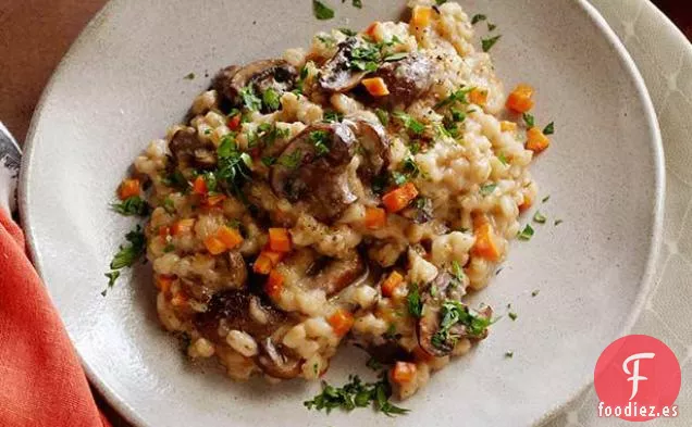 Risotto de Cebada con Champiñones de Cocción Lenta