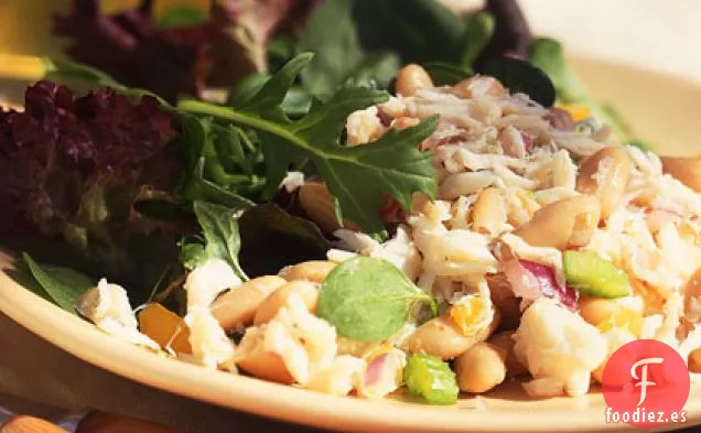 Ensalada de Cangrejo con Frijoles Blancos y Verduras Gourmet