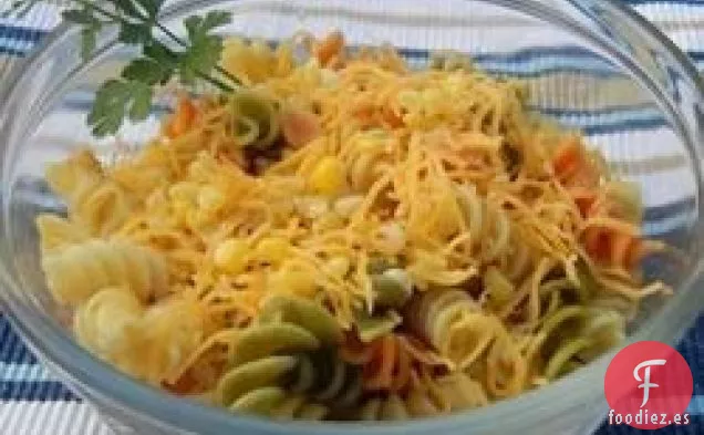 Deliciosa Ensalada de Pasta de Lima y Maíz