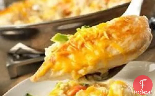 Sartén de Pollo con Queso y Arroz